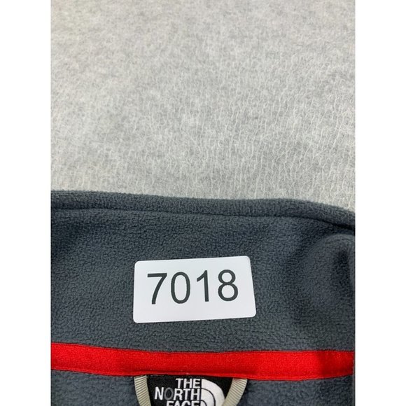 The North Face 1/4 Zip Fleece Pullover Shirt (Men's‎ Medium) Gray/Red - Picture 5 of 12